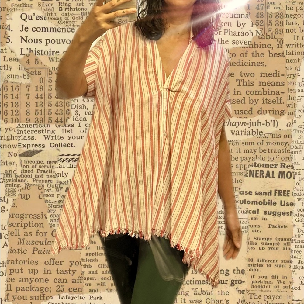 Oversized beach shirt, swimsuit coverup, summer cool cotton